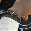 Black Hematite Stone Skull Bracelet - Zodeys