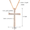 Rhinestone Cross Pendant Chain Necklace