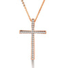 Rhinestone Cross Pendant Chain Necklace