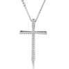 Rhinestone Cross Pendant Chain Necklace