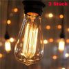 3 Pieces - Edison Bulbs 60W  Filament 220V - Zodeys