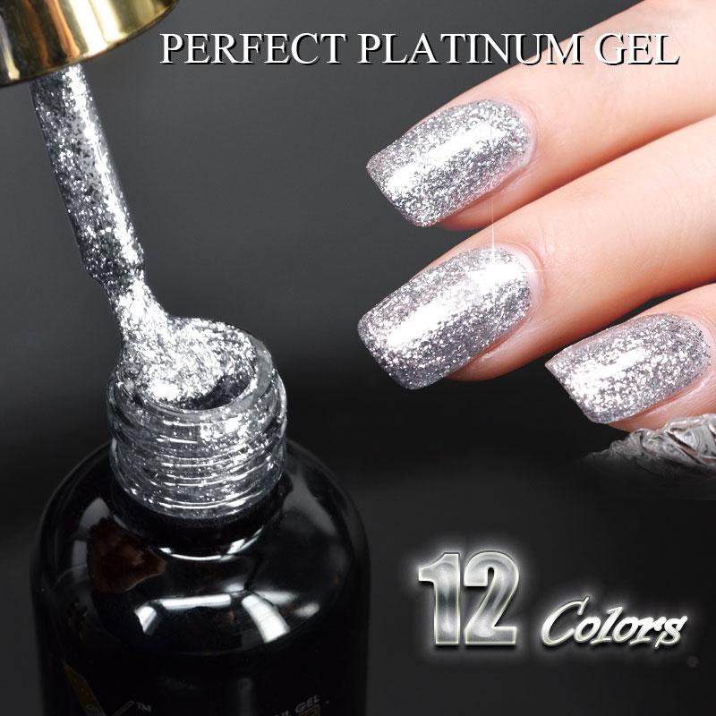 Venalisa 12ml 12 color supper diamond shining glitter sequin starry platinum paint gel - Zodeys