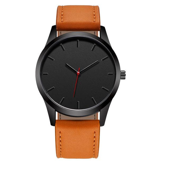 Relojio Large Dial Leather Watch