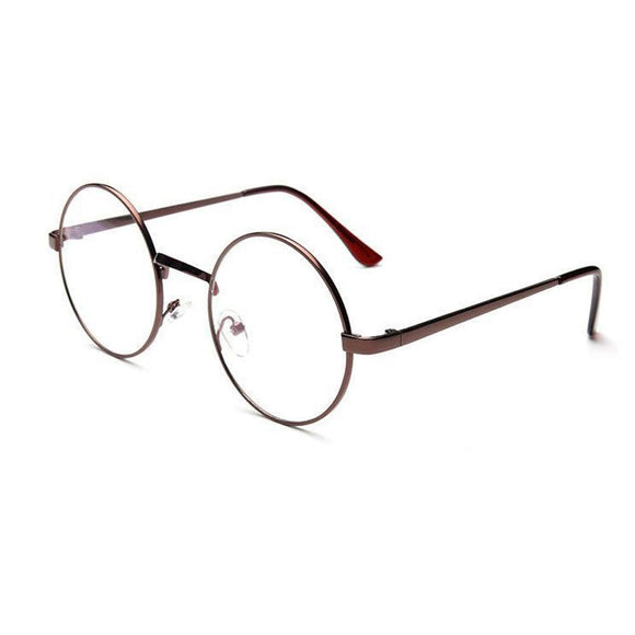 Unisex Classic Metal Frame Mirror Rounded Glasses - Zodeys