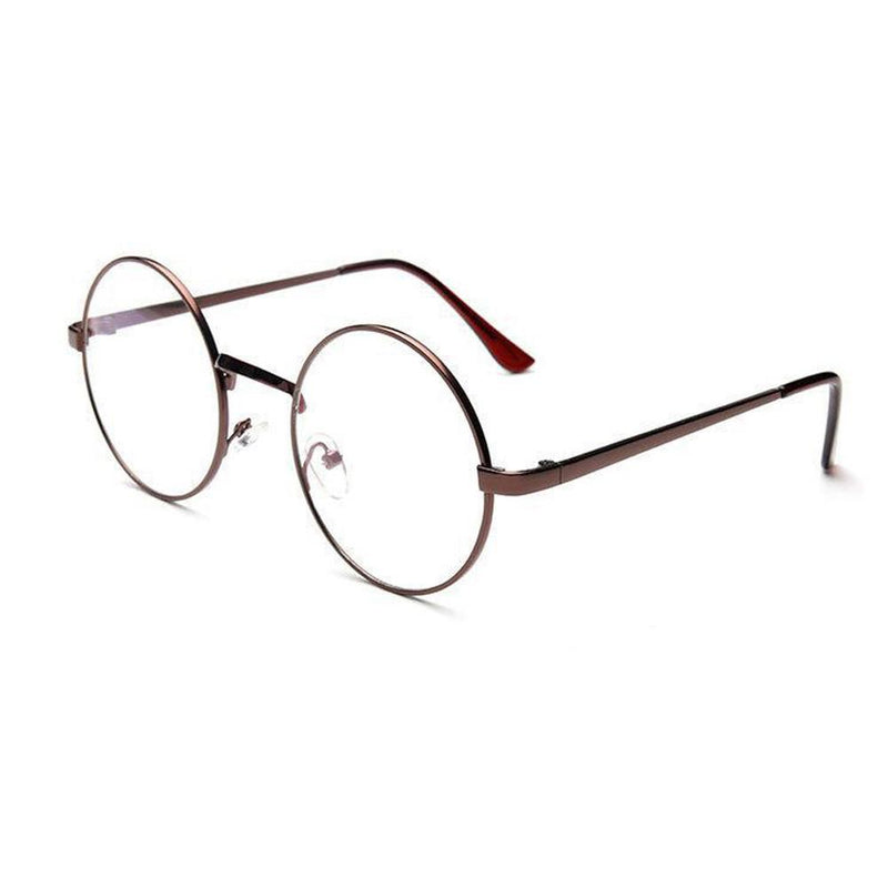 Unisex Classic Metal Frame Mirror Rounded Glasses - Zodeys