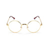 Unisex Classic Metal Frame Mirror Rounded Glasses - Zodeys