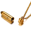 Engraved Lord's Prayer & Cremation Storage Bullet Necklace - Zodeys