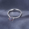 Mystic Fire Rainbow Topaz Silver Engagement Ring