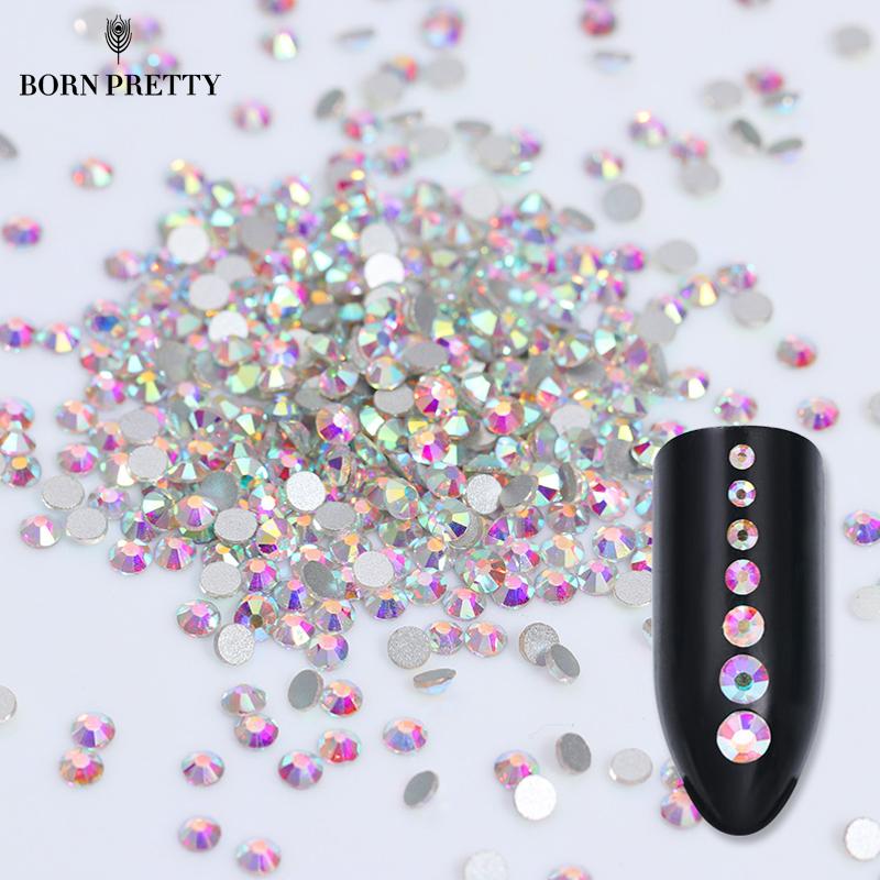 1 Bag Flat Back Rhinestone 3D Nail Decoration Colorful Multi-size Accessoires Manicure Nail Art Decoration - Zodeys