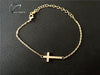 Sideway Cross Chain Link Bracelet