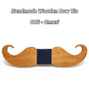 Handmade Mustache Wooden Bow Tie - Zodeys