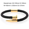 Luxury Braided Leather Nail Bracelet - Zodeys