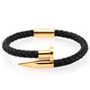 Luxury Braided Leather Nail Bracelet - Zodeys