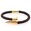 Luxury Braided Leather Nail Bracelet - Zodeys