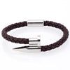 Luxury Braided Leather Nail Bracelet - Zodeys