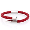 Luxury Braided Leather Nail Bracelet - Zodeys