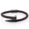 Luxury Braided Leather Nail Bracelet - Zodeys