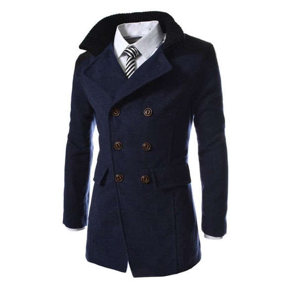 Men's Winter Long Trench Overcoat - Zodeys