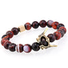 Whiz Kidd Banded Sardonyx Agate Beaded Bracelet - Zodeys