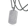 Retro Silver 20" Dog Tag Necklace