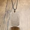 Retro Silver 20" Dog Tag Necklace