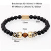 Siameez Skullies Black Star Sapphire Beaded Bracelet