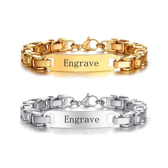 Custom Engraving Chain & Link Bracelets - Zodeys