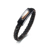 Constantino Braided Leather Magnetic Bracelet - Zodeys