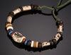Fish Bone & Porcelain Beads Braided Leather Bracelet - Zodeys