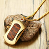 Kingpin Serpentine Leopardwood Gold Pendant Necklace - Zodeys