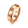 Matte Finished Rose Gold Tungsten Carbide Band - Zodeys