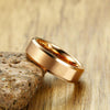 Matte Finished Rose Gold Tungsten Carbide Band - Zodeys
