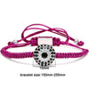 Sun Flower Eye Rhinestone Braided Macrame Bracelet