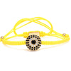Sun Flower Eye Rhinestone Braided Macrame Bracelet