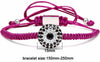 Sun Flower Eye Rhinestone Braided Macrame Bracelet