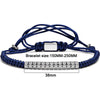 Midnight Dash Micro Paved Rhinestone Macrame Bracelet