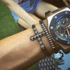 Midnight Dash Micro Paved Rhinestone Macrame Bracelet