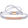 Midnight Dash Micro Paved Rhinestone Macrame Bracelet
