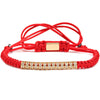 Midnight Dash Micro Paved Rhinestone Macrame Bracelet