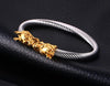 Golden Siamese Dragons Twisted Chain Bangle - Zodeys
