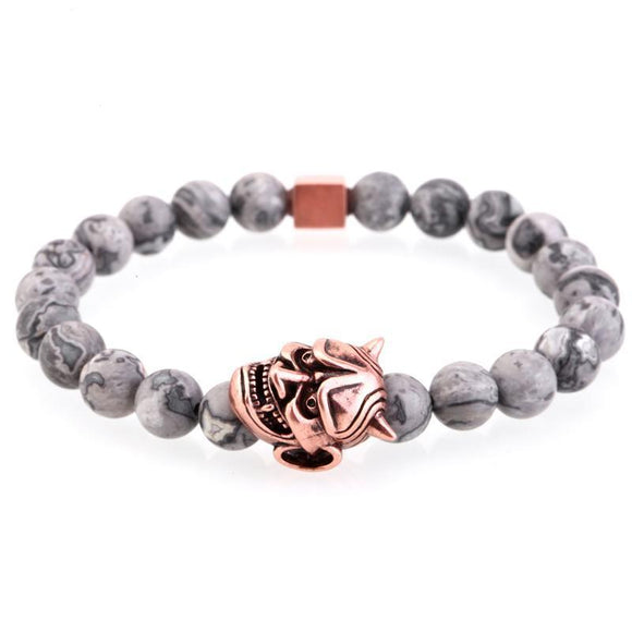 Zaster Grey Jasper Stone Vida Bracelet - Zodeys