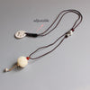 Lucky Fish & Lotus Flower Bodhi Seed Necklace - Zodeys