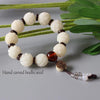 Hand-Carved Bodhi Seeds Tagua Nut Lucky Fish Bracelet - Zodeys