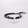 Yin Yang Coconut Shell & Tagua Nut Beaded Bracelet - Zodeys