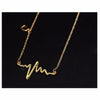 EKG Heart Beat Rose Gold Necklace - Zodeys