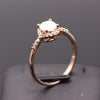 White Fire Opal Champagne Gold Ring - Zodeys