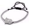 Micro Pave Shield Charm Bracelet - Zodeys