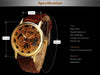 Hand Wind Ultra Thin Leather Skeleton Watch - Zodeys
