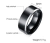 Classic Galactic Black Tungsten Band - Zodeys