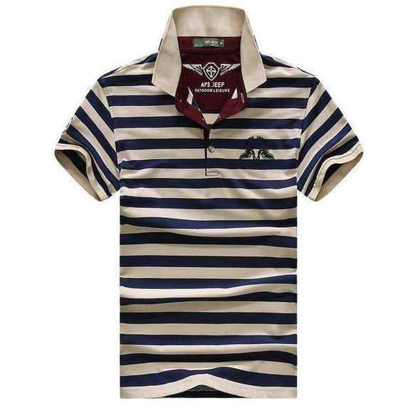 Men's Striped Fitted Polo Shirt - Zodeys